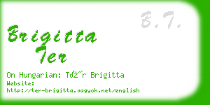 brigitta ter business card